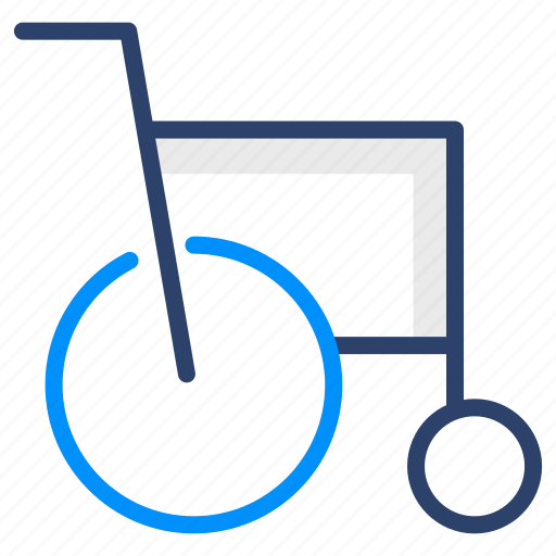 Wheel, chair, disabled, handicapped, wheelchair, hospital, illustration icon - Download on Iconfinder