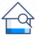 search, house, search house, home, magnifying glass, zoom, illustration, concept