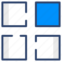 blocks, grid, item, layout, view, vector, illustration