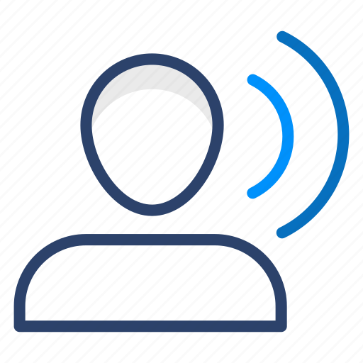 User, listen, transmitter, audio, communication, hear, repeater icon - Download on Iconfinder