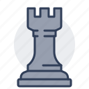 chess, piece, game, board, castle, rock