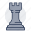 chess, piece, game, board, castle, rock 