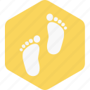 baby, foot, print, toddler, walk, footprint