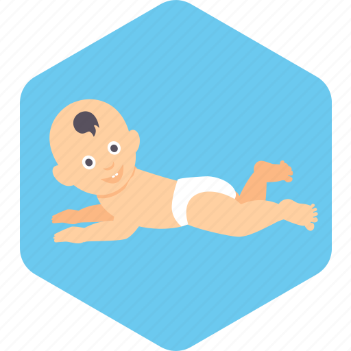 Baby, happy, infant, lie, play, toddler icon - Download on Iconfinder