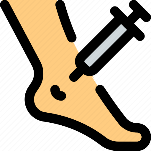Foot, injection, bodycare icon - Download on Iconfinder