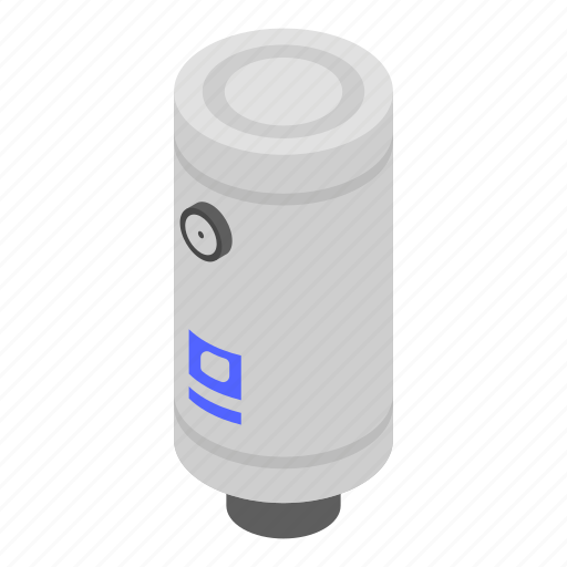Boiler, cartoon, hot, house, isometric, tank, water icon - Download on Iconfinder