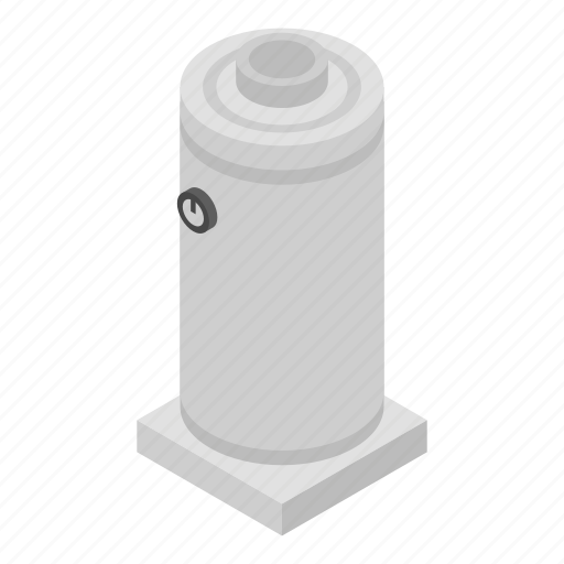 Boiler, cartoon, domestic, house, isometric, silhouette, water icon - Download on Iconfinder