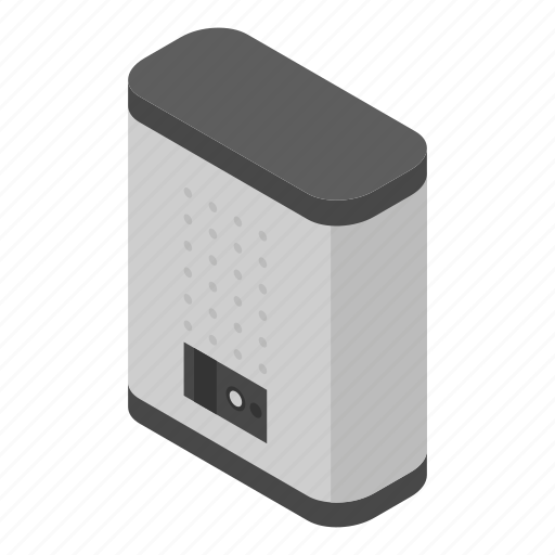 Boiler, cartoon, electric, house, isometric, technology, water icon - Download on Iconfinder