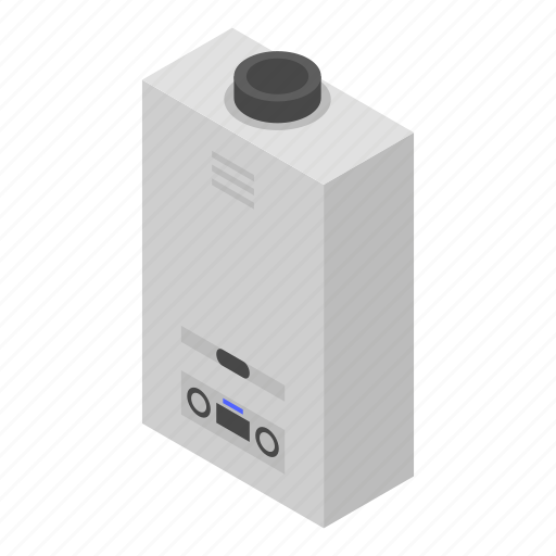 Boiler, cartoon, house, isometric, modern, technology, water icon - Download on Iconfinder
