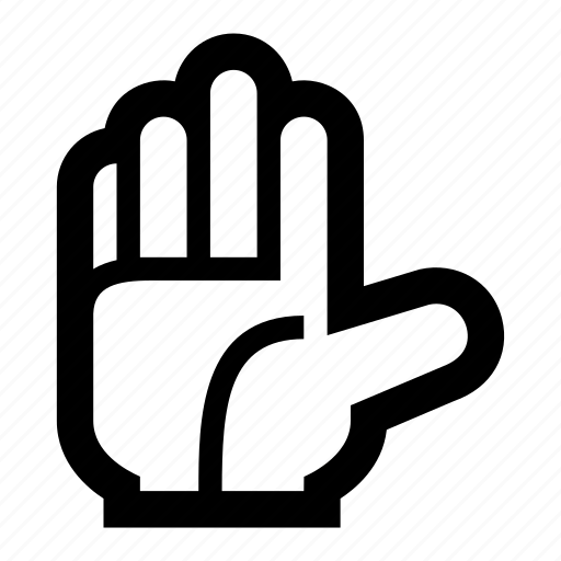 Fingers, front, gesture, hand, open, touch icon - Download on Iconfinder