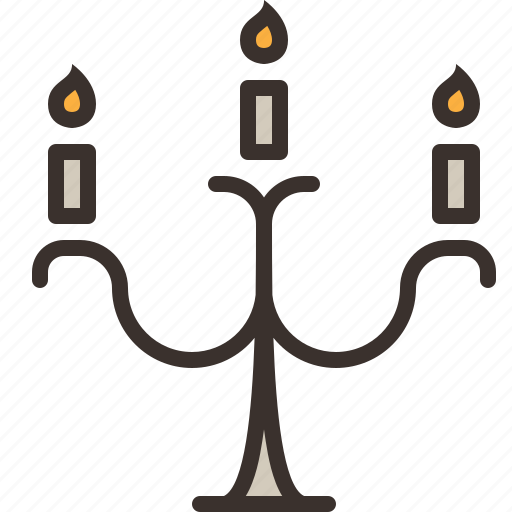Candelabra, candle, halloween, horror, light, party, trick or treat icon - Download on Iconfinder