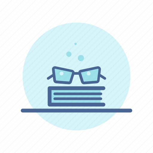 Book shelf, books, eyeglasses, learning, library, reading, study icon - Download on Iconfinder