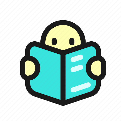 Person, reading, reader, bookworm, library, book, learning icon - Download on Iconfinder
