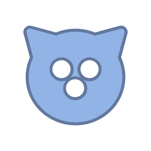 Android, blue, bot, cat, mag, round, virus icon - Free download