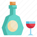 drink, whisky, alcohol, glass, bottle icon