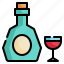 drink, whisky, alcohol, glass, bottle icon 