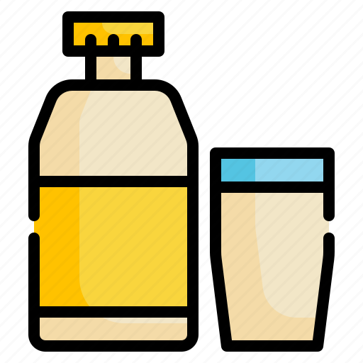 Glass, drink, milk, cup, bottle icon icon - Download on Iconfinder