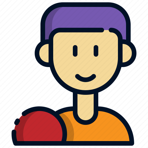 Bowling, game, hobbies, bowling ball, person, profile, man icon - Download on Iconfinder