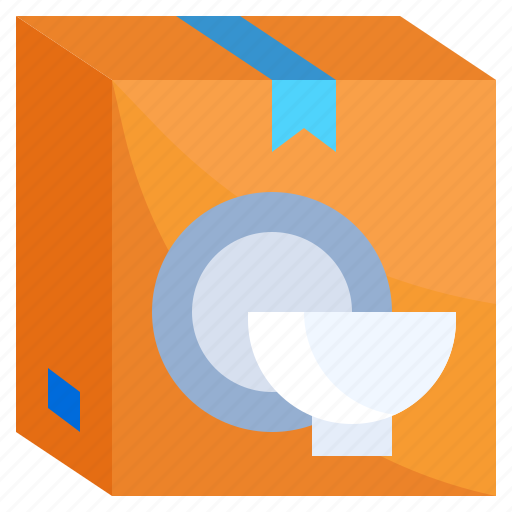 Dishware, box, shopping, logistics, delivery, shipping icon - Download on Iconfinder