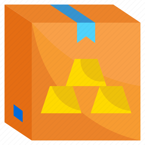 Gold, box, shopping, logistics, delivery, cargo icon - Download on Iconfinder