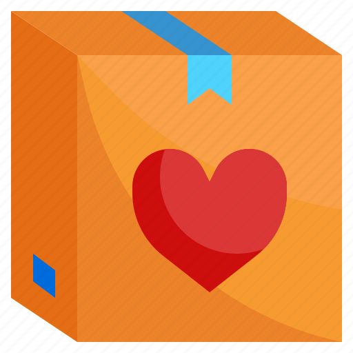 Heart, box, shopping, logistics, delivery, gift icon - Download on Iconfinder