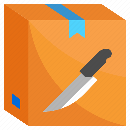 Knife, box, shoppping, logistics, delivery, shipping icon - Download on Iconfinder