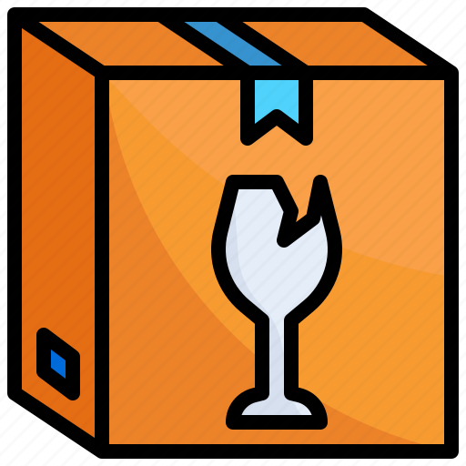 Glass, broken, shipping, delivery, logistics icon - Download on Iconfinder