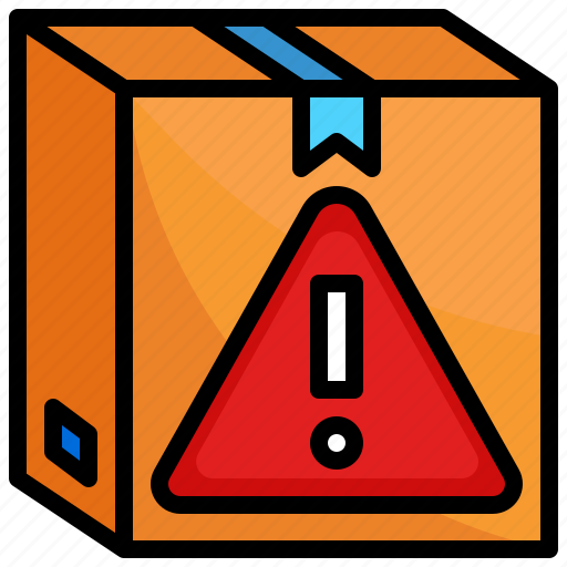 Warning, box, shopping, logistics, delivery, cargo icon - Download on Iconfinder