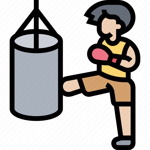 Kneeing, boxing, kick, training, exercise icon - Download on Iconfinder