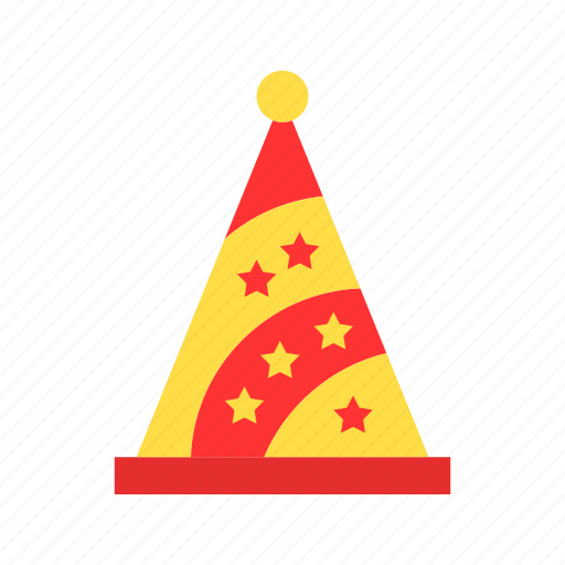 Party hat, birthday, celebration, hat, festive, party, joker icon - Download on Iconfinder