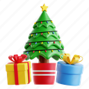 decoration, festive decor, holiday ornament, boxing day, 3d icon, 3d illustration, 3d render 