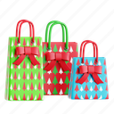 shopping, bag, shopping bag, retail purchase, merchandise, boxing day, 3d icon, 3d illustration, 3d render 