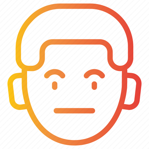 Boy, emoji, smiley, face, emoticon, neutral, no icon - Download on Iconfinder