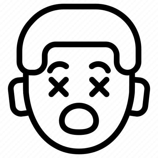 Boy, emoji, smiley, face, emoticon, yawning, yawn icon - Download on Iconfinder