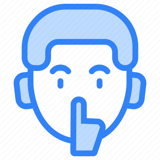 Boy, emoji, smiley, face, emoticon, shh, silent icon - Download on Iconfinder