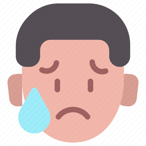 Boy, emoji, face, sweat, sweating, fear, afraid icon - Download on Iconfinder