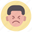 boy, emoji, smiley, face, emoticon, angry, anger, furious 