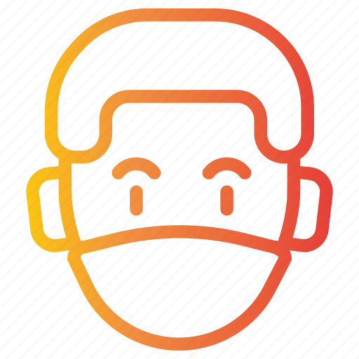 Boy, emoji, smiley, face, emoticon, mask, protection icon - Download on Iconfinder