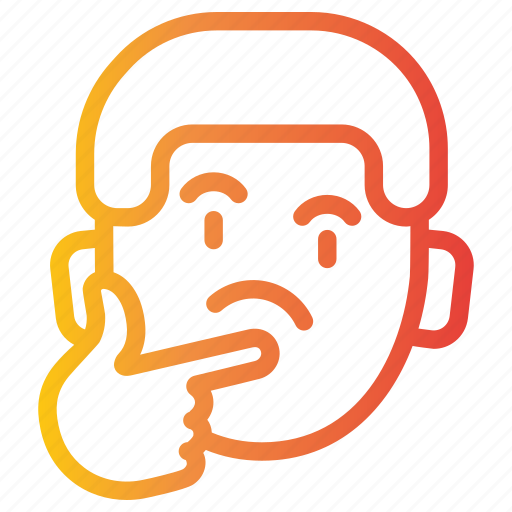 Boy, emoji, smiley, face, emoticon, think, thinking icon - Download on Iconfinder