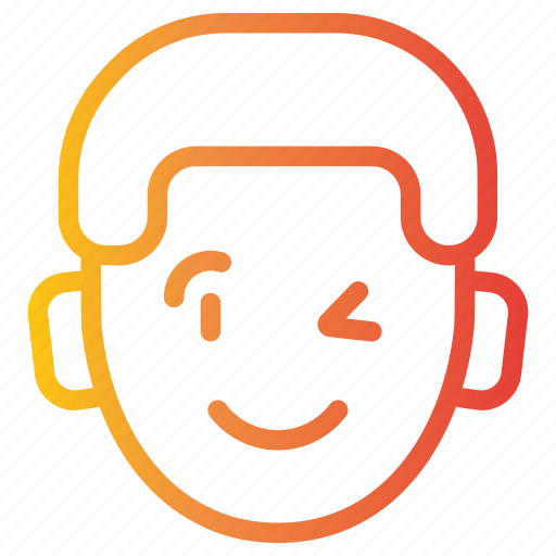 Boy, emoji, smiley, face, emoticon, wink, winking icon - Download on Iconfinder