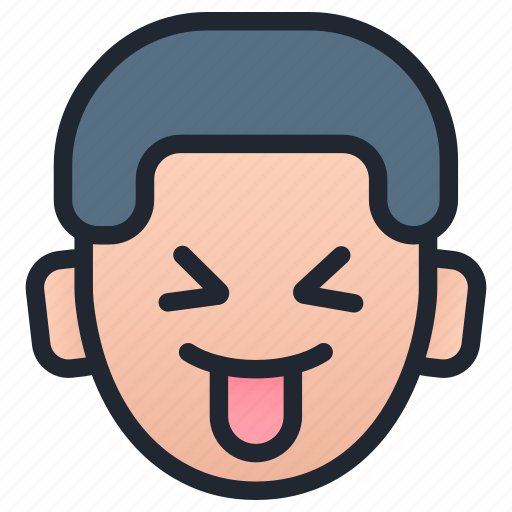 Boy, emoji, smiley, face, emoticon, laugh, funny icon - Download on Iconfinder
