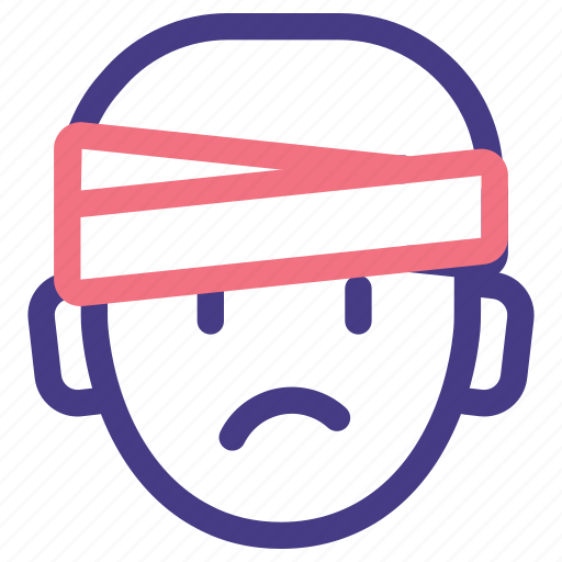Boy, emoji, smiley, face, emoticon, hurt, head icon - Download on Iconfinder