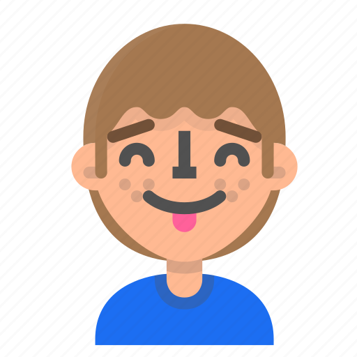 Avatar, emoji, emoticon, face, man, profile, tongue icon - Download on Iconfinder