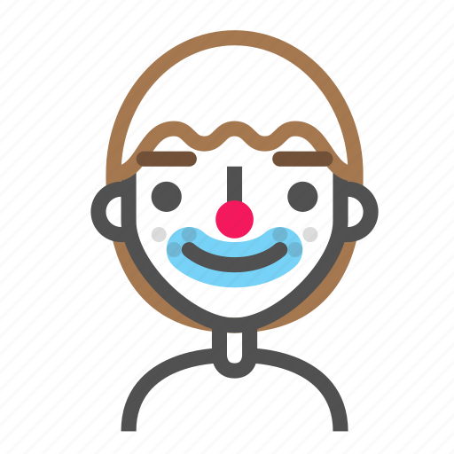 Avatar, clown, emoji, emoticon, face, line, man icon - Download on Iconfinder