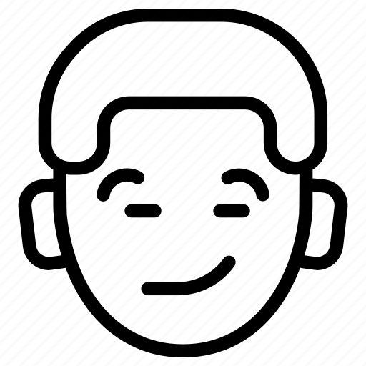 Boy, emoji, smiley, face, emoticon, smirking, smirk icon - Download on Iconfinder
