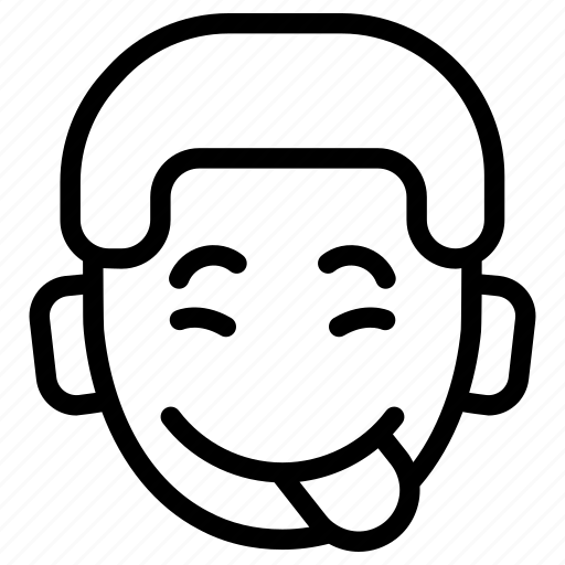 Boy, emoji, smiley, face, emoticon, yummy, yum icon - Download on Iconfinder