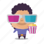boy, cinema, emoji, movies, popcorn 