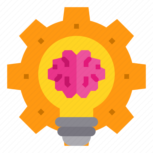 Brain, gear, imagination, inovation, knowledge, light, thinking icon - Download on Iconfinder