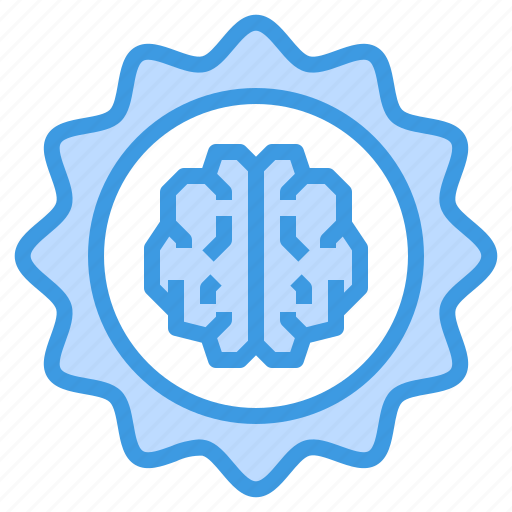 Badge, brain, imagination, inspiration, knowledge, thinking, trophy icon - Download on Iconfinder