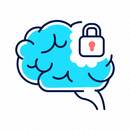 Alzheimer, brain, dementia, disease, lock, mind icon - Download on Iconfinder
